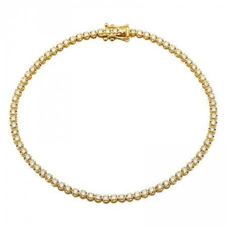 14K White Gold 1.00ct Diamond Tennis Bracelet-Bracelets-Maurice's Jewelers-YELLOW GOLD-
