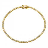 14K Rose Gold 1.00ct Diamond Tennis Bracelet-Bracelets-Maurice's Jewelers-YELLOW GOLD-