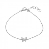 14K Yellow Gold Butterfly Diamond Bracelet-Bracelets-Maurice's Jewelers-WHITE GOLD-