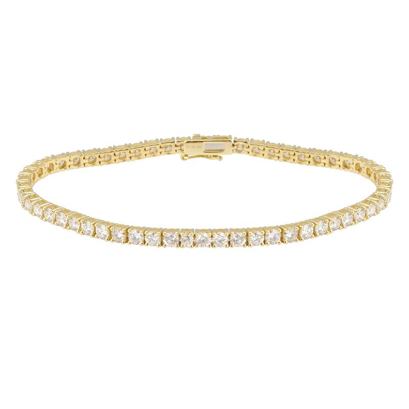 14k Yellow Gold Diamond Classis Tennis Bracelet-Tennis Bracelet-Maurice's Jewelers-