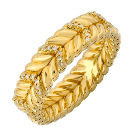 14k Yellow Gold Diamond Ring / Light Gold Weight