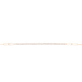 18K Rose Gold Diamond Tennis Paperclip Bracelet