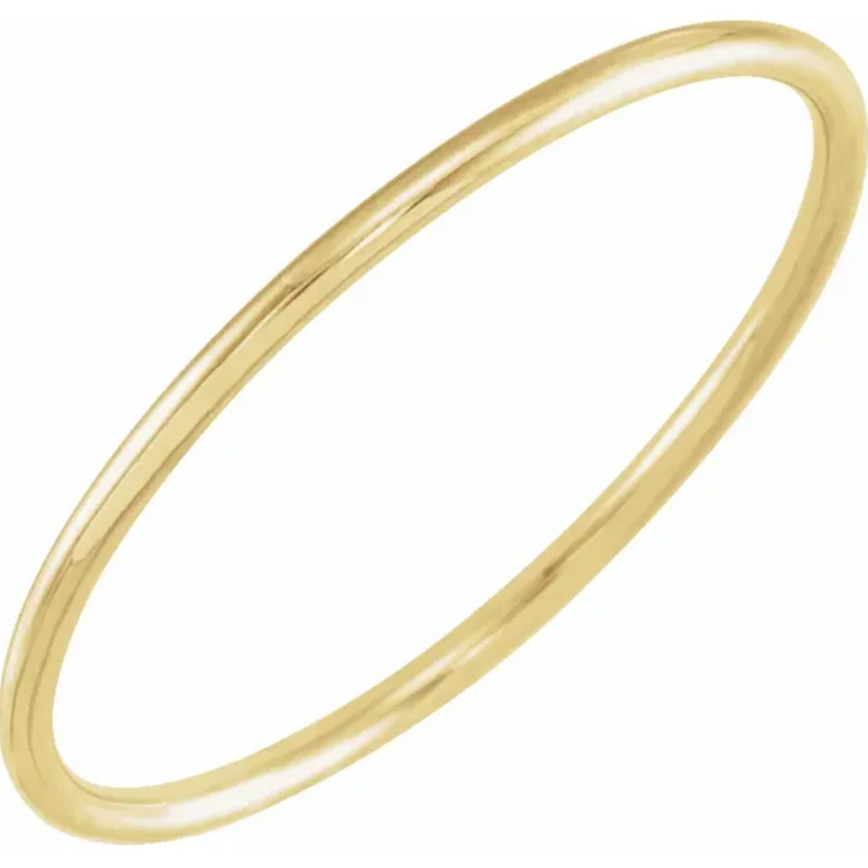 14k Yellow Gold 1mm Band