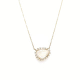 14K Yellow Gold Diamond & Rainbow Moonstone Necklace-Necklaces-majolie-