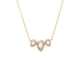 14K Rose Gold Round Diamond + Pear Shape Moonstone Necklace-Necklaces-Maurice's Jewelers-Yellow Gold-