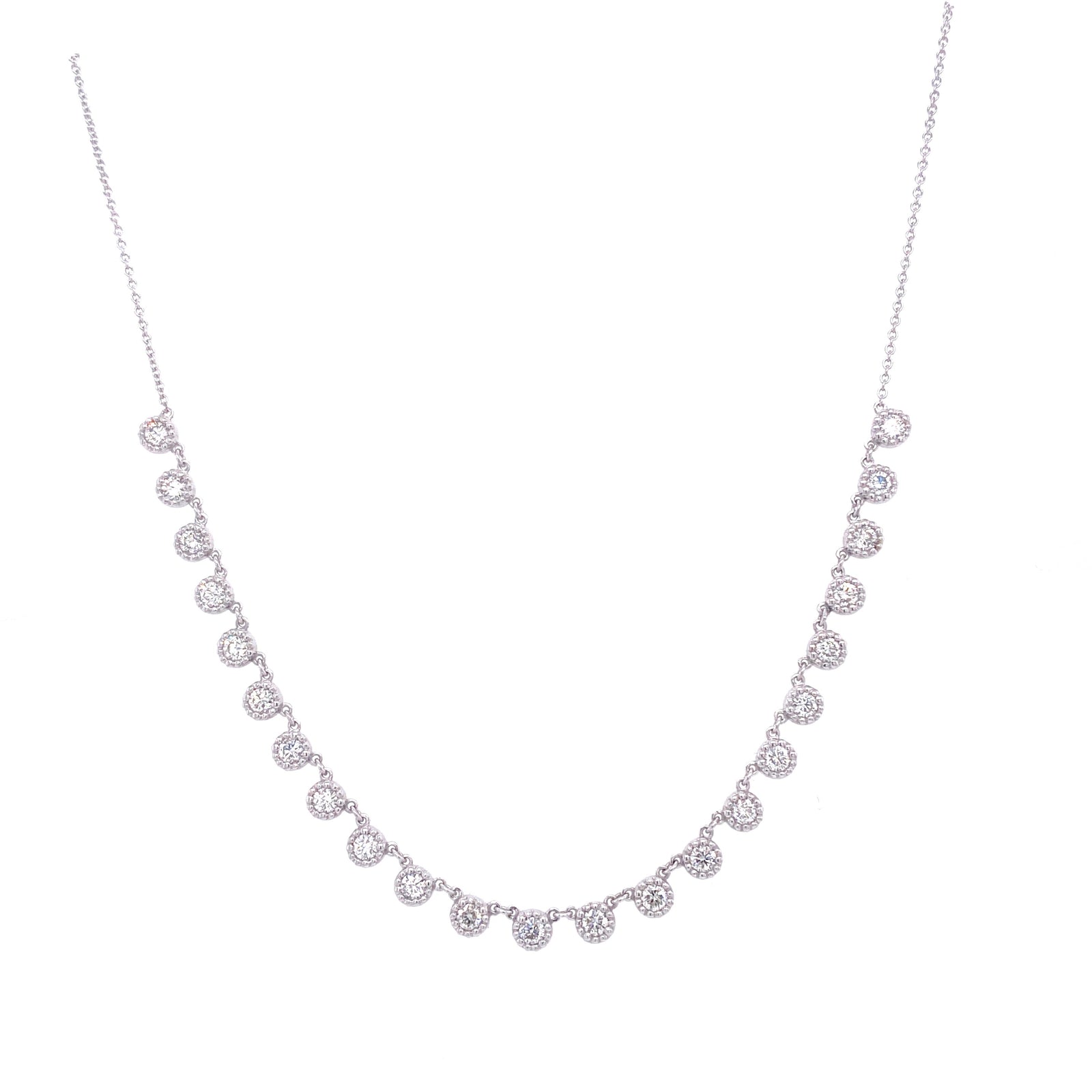 ★ROSEMONT★ 14K necklace RL0158 Pendant Necklace I1 G 0.90 Ct Round Diamond 14K Rose Gold