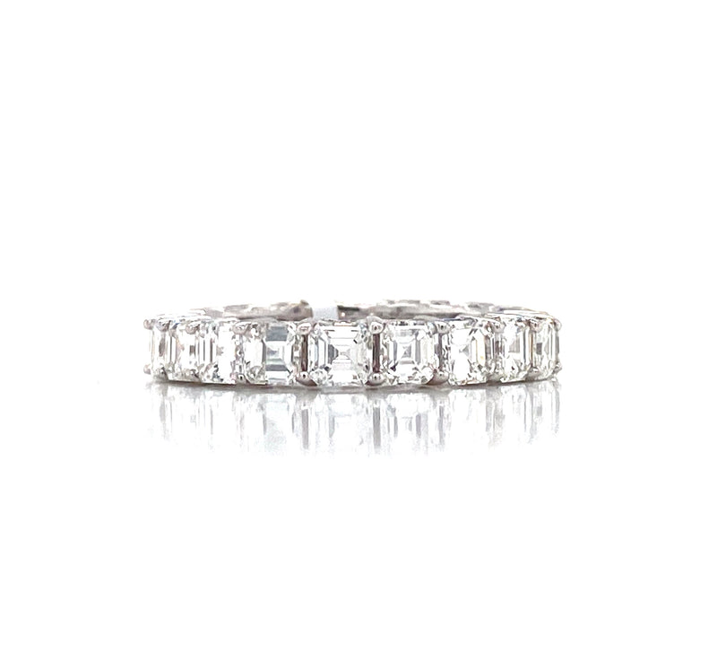 18K White Gold Ascher Diamond Eternity Band-Rings-pink diamond-