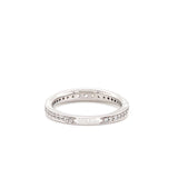 14K White Gold Diamond Graduated Band