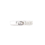 14K White Gold Princess Cut Diamond Halfway Band