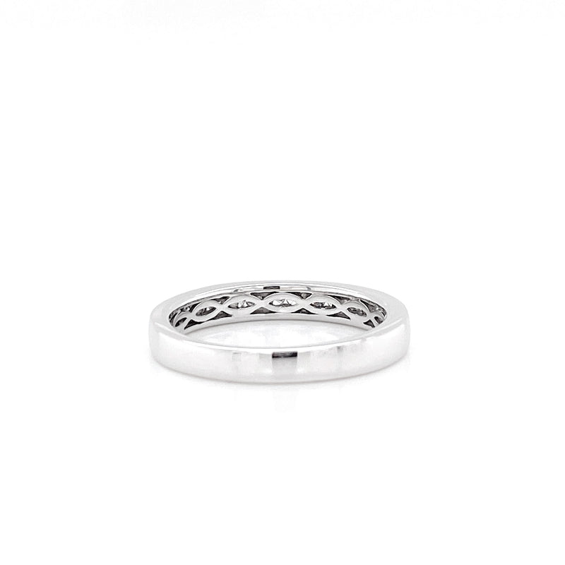 14K White Gold Diamond Channel Set Band-Rings-KGK JEWELRY-
