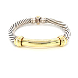 14K Yellow Gold + Sterling Silver Metro Bangle-Bangles-Maurice's Jewelers-
