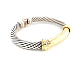 14K Yellow Gold + Sterling Silver Metro Bangle-Bangles-Maurice's Jewelers-