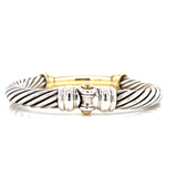 14K Yellow Gold + Sterling Silver Metro Bangle-Bangles-Maurice's Jewelers-