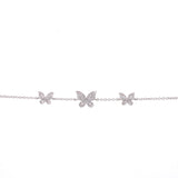 14K Yellow Gold Diamond Triple Butterfly Bracelet-Bracelets-Maurice's Jewelers-