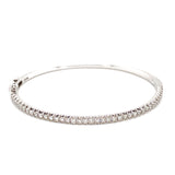 14K White Gold Diamond Bangle-Bangles-MWI Jewelry-