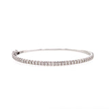 14K White Gold Diamond Bangle-Bangles-MWI Jewelry-
