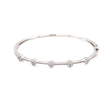 14K Rose Gold Diamond Cluster Station Bangle-Bangles-Maurice's Jewelers-