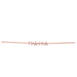 14K Rose Gold Diamond "Mama" Bracelet-Bracelets-Maurice's Jewelers-ROSE GOLD-