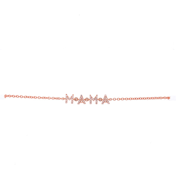 14K Rose Gold Diamond "Mama" Bracelet-Bracelets-Maurice's Jewelers-ROSE GOLD-
