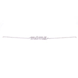 14K White Gold Diamond "Mama" Script Bracelet-Bracelets-majolie-WHITE GOLD-