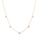 14K Yellow Gold Diamond Mini Disc By The Yard Necklace