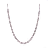 14K White Gold Diamond Bolo Necklace