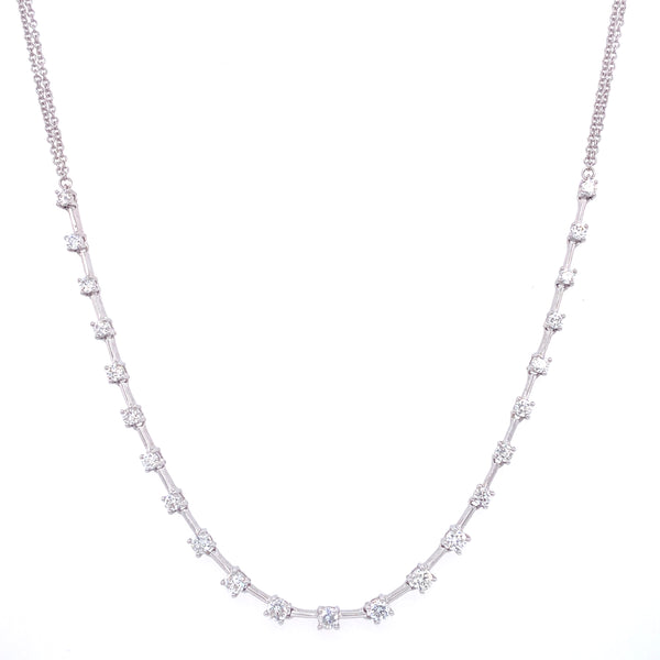 14K White Gold Diamond Necklace