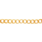 18K Yellow Gold Diamond Cut Curb Link Bracelet