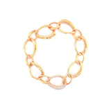 18K Rose Gold Diamond Link Bracelet