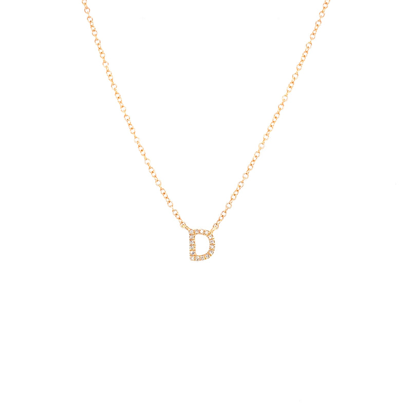 14K Gold Mini Initial Necklace-Necklaces-Maurice's Jewelers-D-