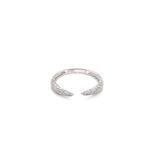 14K White Gold Diamond Open Cuff Claw Ring-Rings-majolie-