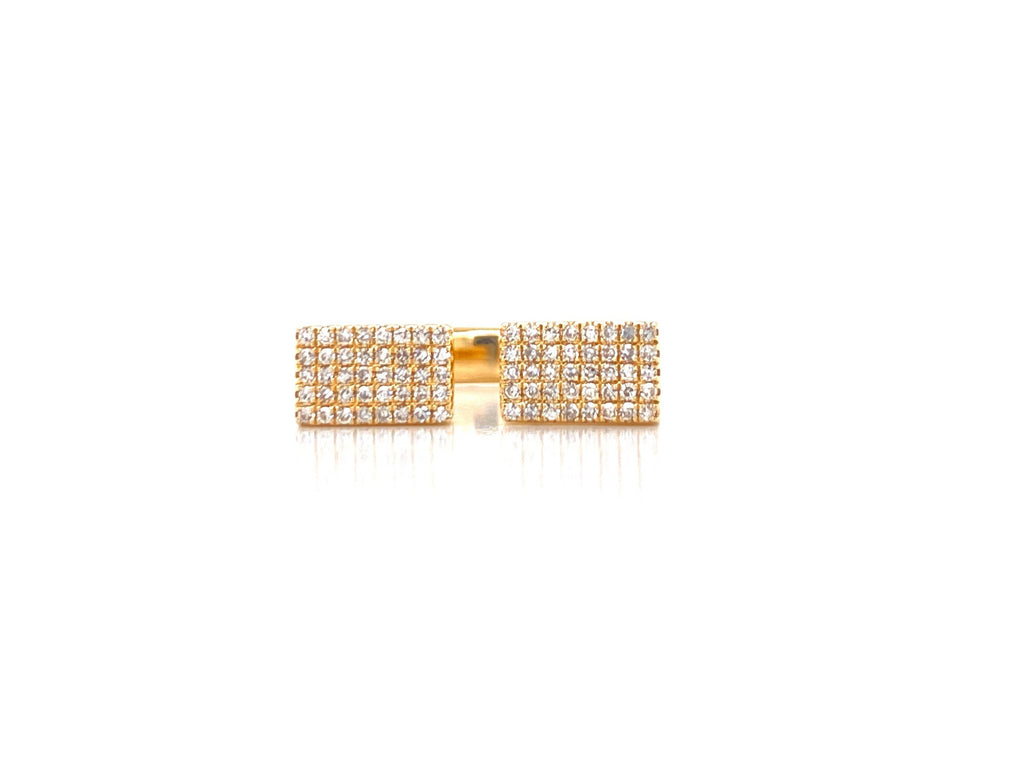 14K Yellow Gold Open Double Rectangle Ring-Rings-majolie-
