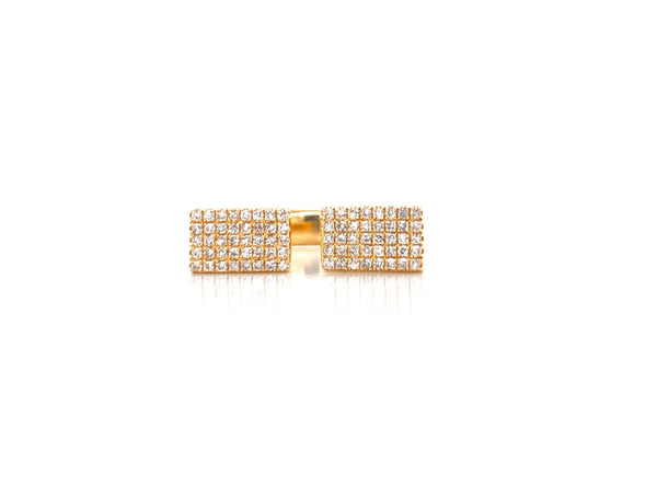 14K Yellow Gold Open Double Rectangle Ring-Rings-majolie-