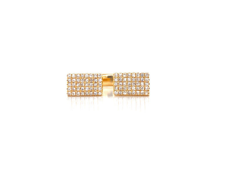 14K Yellow Gold Open Double Rectangle Ring-Rings-majolie-