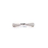 14K White Gold Diamond Open Cuff Claw Ring-Rings-majolie-