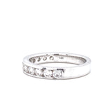 14K White Gold Diamond Channel Set Band-Rings-Diamond Forever of USA-