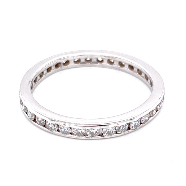 14K White Gold 0.50ct Diamond Channel set Eternity Band