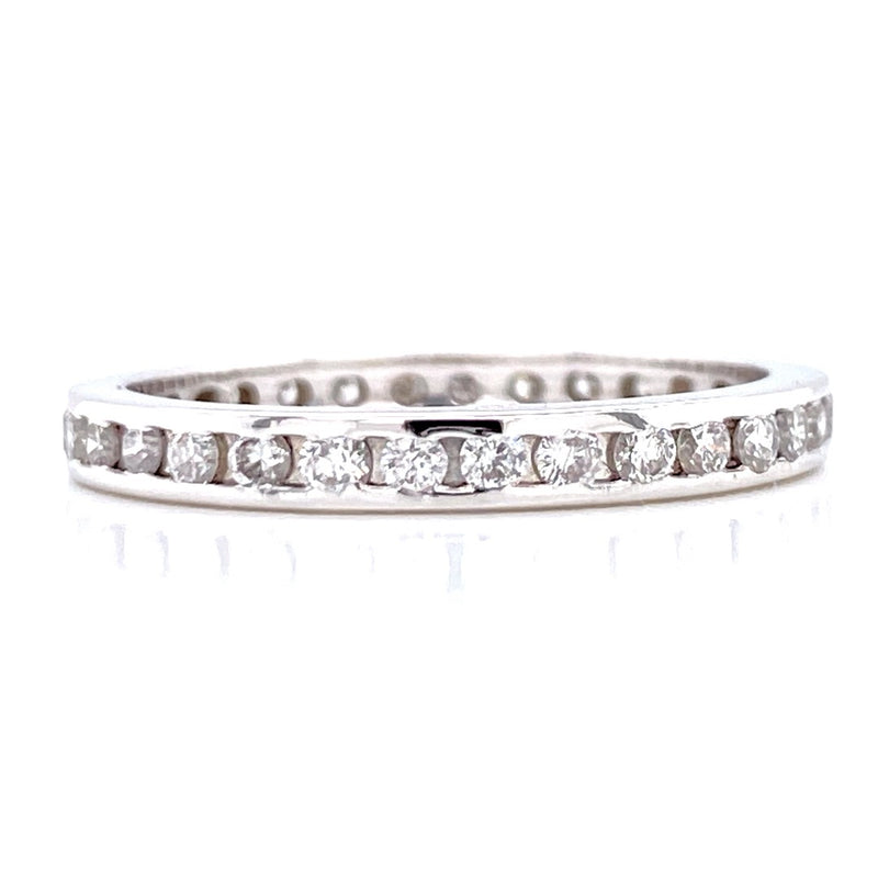14K White Gold 0.50ct Diamond Channel set Eternity Band