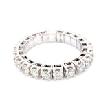 14K White Gold Diamond Stretch Eternity Band-Rings-IJM-