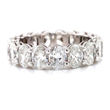 14K White Gold Oval Diamond Eternity Band-Rings-Maurice's Jewelers-