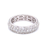 14K White Gold Diamond Pave Thick Eternity Band-Rings-aaron jewelry-