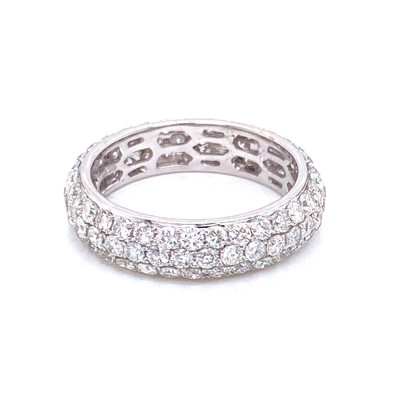 14K White Gold Diamond Pave Thick Eternity Band-Rings-aaron jewelry-