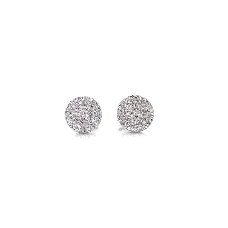 Flat diamond stud earrings Clearance