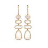 14K Yellow Gold Diamond Moonstone Drop Earrings-EARRINGS-majolie-