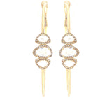 14K Yellow Gold Diamond Moonstone Hoop Earrings-EARRINGS-majolie-
