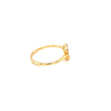 14K Yellow Gold Diamond + Square Moonstone Ring