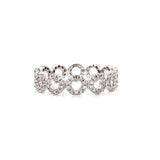14K White Gold Diamond Open Circle Eternity Ring-Rings-majolie-