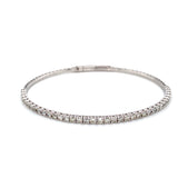 14K White Gold Diamond Flexible Bangle