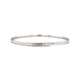 14K White Gold Diamond Flexible Bangle