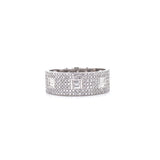 14K White Gold Round & Baguette Diamond Ring